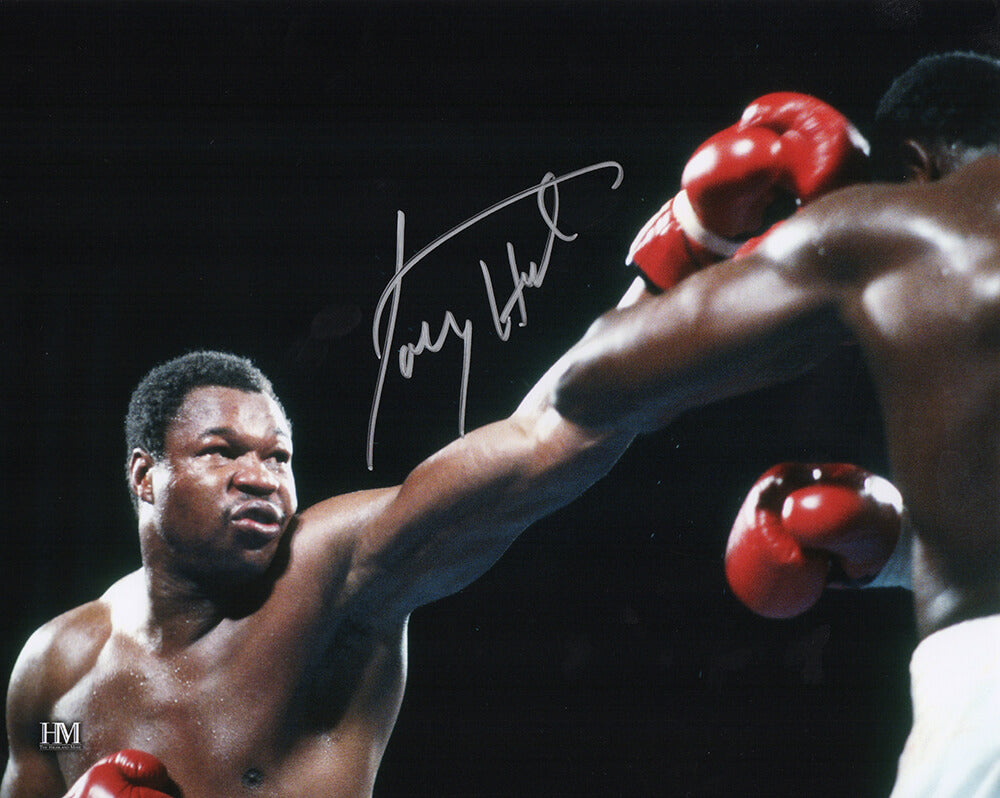 Larry Holmes Signed Boxing Action 8x10 Photo - HOL08P504 - Larry Holmes Signed Boxing Action 8x10 Photo product image