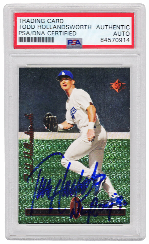 Todd Hollandsworth Signed Los Angeles Dodgers 1994 SP Foil Baseball Rookie Card #6 w/NL ROY 96 - (PSA Encapsulated) - HOLCAR103 - Todd Hollandsworth Signed Los Angeles Dodgers 1994 SP Foil Baseball Rookie Card #6 w/NL ROY 96 - (PSA Encapsulated) product image