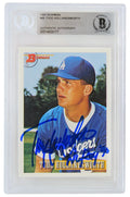 Todd Hollandsworth Signed Los Angeles Dodgers 1993 Bowman Baseball Rookie Card #98 w/NL ROY 96 - (Beckett Encapsulated) - HOLCAR105 - Todd Hollandsworth Signed Los Angeles Dodgers 1993 Bowman Baseball Rookie Card #98 w/NL ROY 96 - (Beckett Encapsulated) product image