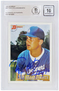 Todd Hollandsworth Signed Los Angeles Dodgers 1993 Bowman Baseball Rookie Card #98 w/NL ROY 96 - (Beckett - Auto Grade 10) - HOLCAR106 - Todd Hollandsworth Signed Los Angeles Dodgers 1993 Bowman Baseball Rookie Card #98 w/NL ROY 96 - (Beckett - Auto Grade 10) product image