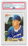 Todd Hollandsworth Signed Dodgers 1993 Bowman Baseball Rookie Card #98 w/NL ROY 96 - (PSA Encapsulated) - HOLCAR108 - Todd Hollandsworth Signed Dodgers 1993 Bowman Baseball Rookie Card #98 w/NL ROY 96 - (PSA Encapsulated) product image