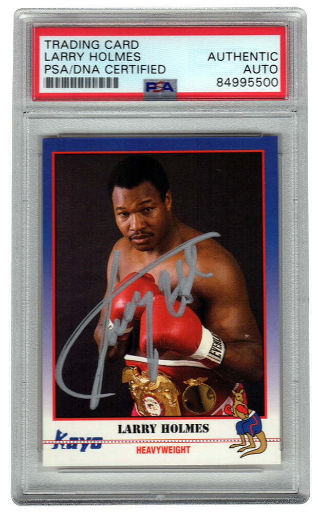 Larry Holmes Signed 1991 Kayo Boxing Trading Card #189 - (PSA Encapsulated) - HOLCAR501 - Larry Holmes Signed 1991 Kayo Boxing Trading Card #189 - (PSA Encapsulated) product image