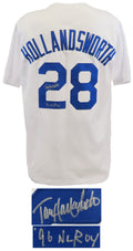 Todd Hollandsworth Signed White Custom Baseball Jersey w/96 NL ROY - HOLJRY100 - Todd Hollandsworth Signed White Custom Baseball Jersey w/96 NL ROY product image