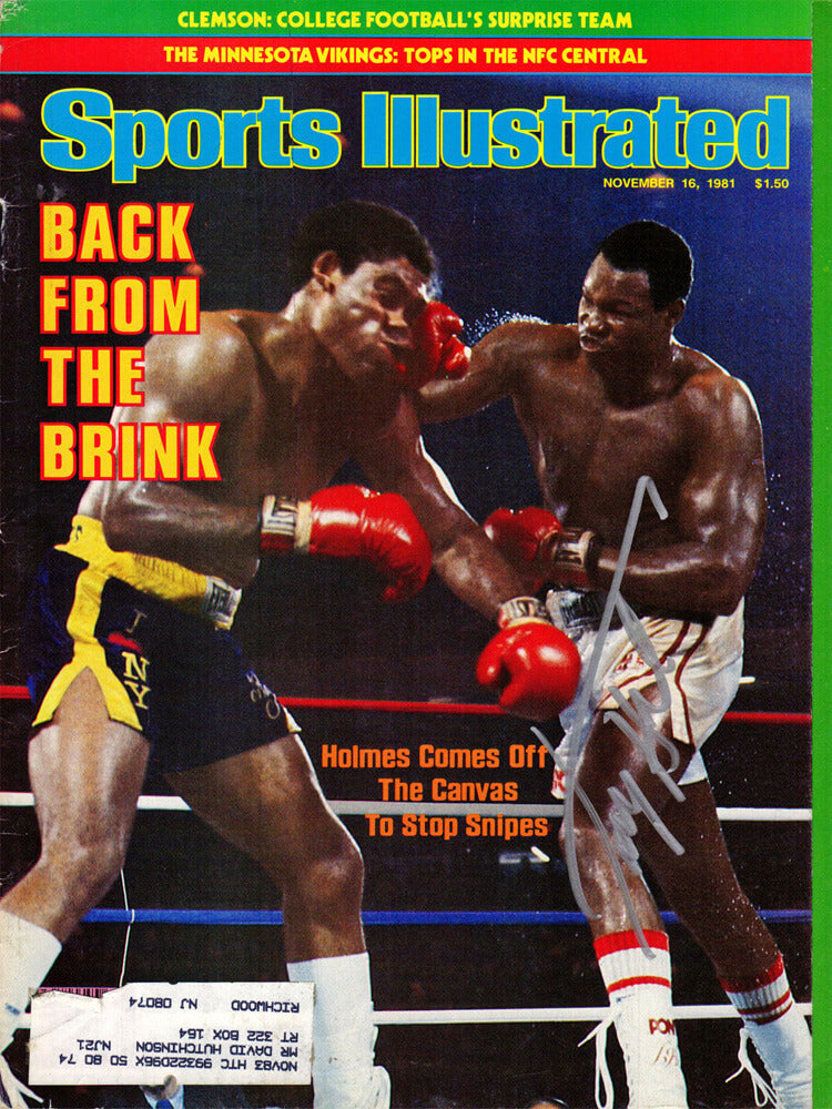 Larry Holmes Signed Boxing Original 11-16-81 Sports Illustrated Magazine - HOLMAG501 - Larry Holmes Signed Boxing Original 11-16-81 Sports Illustrated Magazine product image
