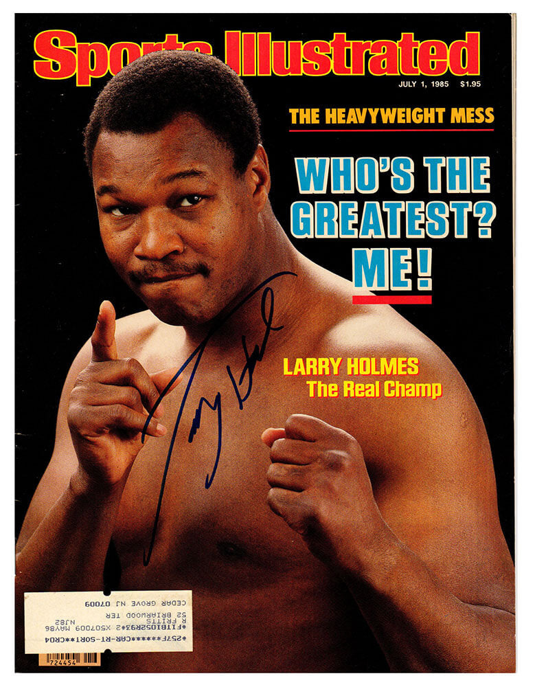 Larry Holmes Signed Boxing Sports Illustrated July 1, 1985 Original Magazine - HOLMAG503 - Larry Holmes Signed Boxing Sports Illustrated July 1, 1985 Original Magazine product image