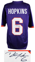 DeAndre Hopkins Signed Purple Custom College Football Jersey (JSA) - HOPJRY300 - DeAndre Hopkins Signed Purple Custom College Football Jersey (JSA) product image