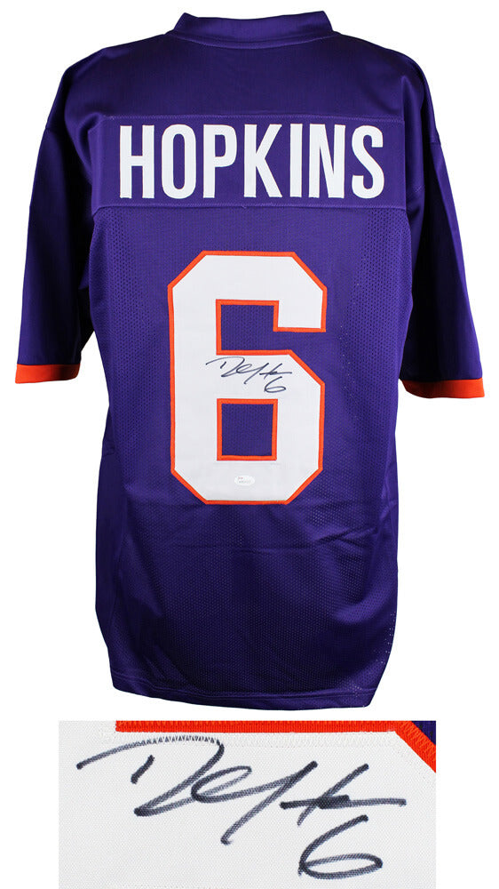 DeAndre Hopkins Signed Purple Custom College Football Jersey (JSA) - HOPJRY300 - DeAndre Hopkins Signed Purple Custom College Football Jersey (JSA) product image