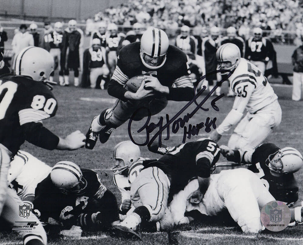 Paul Hornung Signed Green Bay Packers B&W Goaline Dive 8x10 Photo w/HOF'86 - HOR08P306TW - Paul Hornung Signed Green Bay Packers B&W Goaline Dive 8x10 Photo w/HOF'86 product image