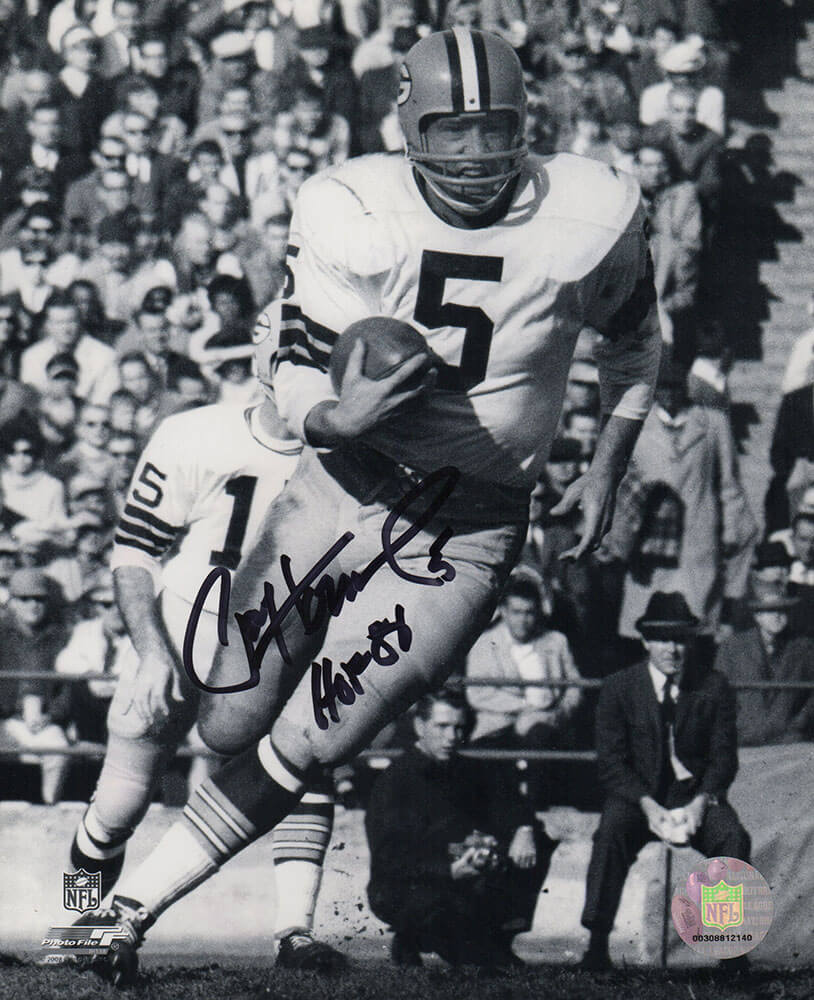 Paul Hornung Signed Green Bay Packers B&W Running With Football 8x10 Photo w/HOF'86 - HOR08P307TW - Paul Hornung Signed Green Bay Packers B&W Running With Football 8x10 Photo w/HOF'86 product image