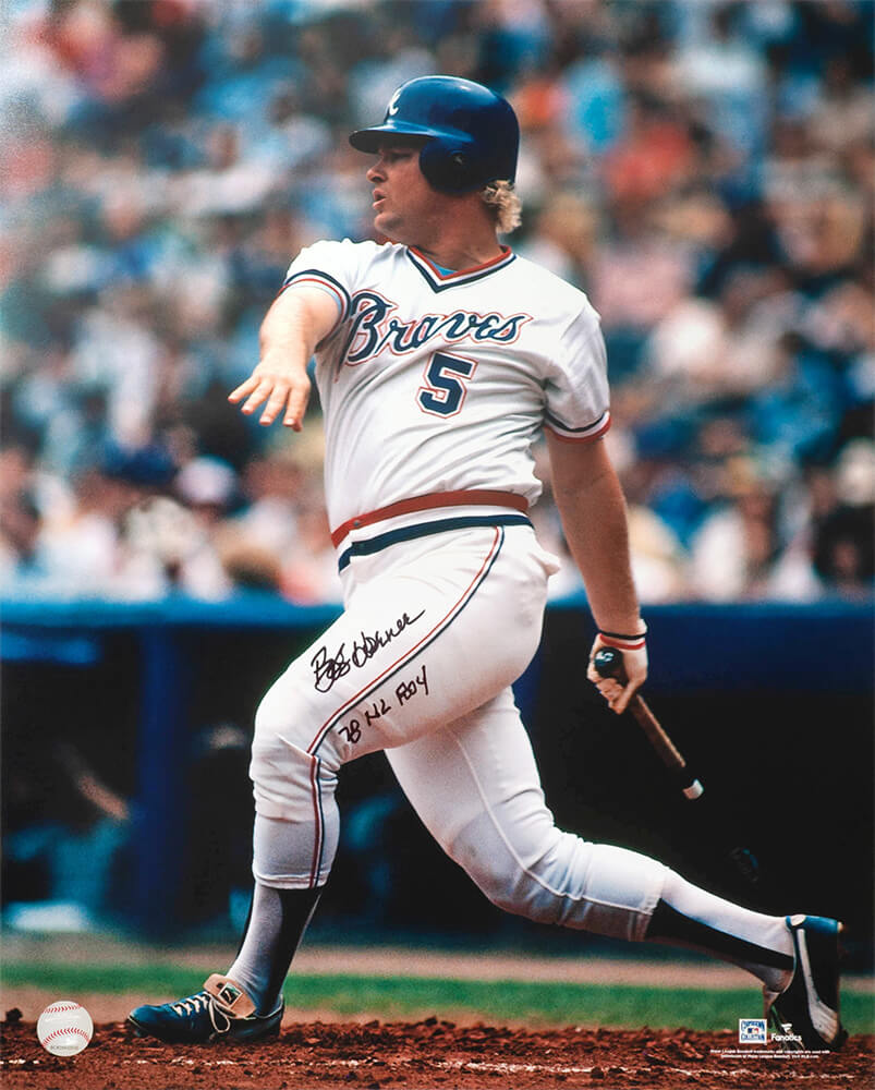 Bob Horner Signed Atlanta Braves Batting 16x20 Photo w/78 NL ROY - HOR16P100 - Bob Horner Signed Atlanta Braves Batting 16x20 Photo w/78 NL ROY product image
