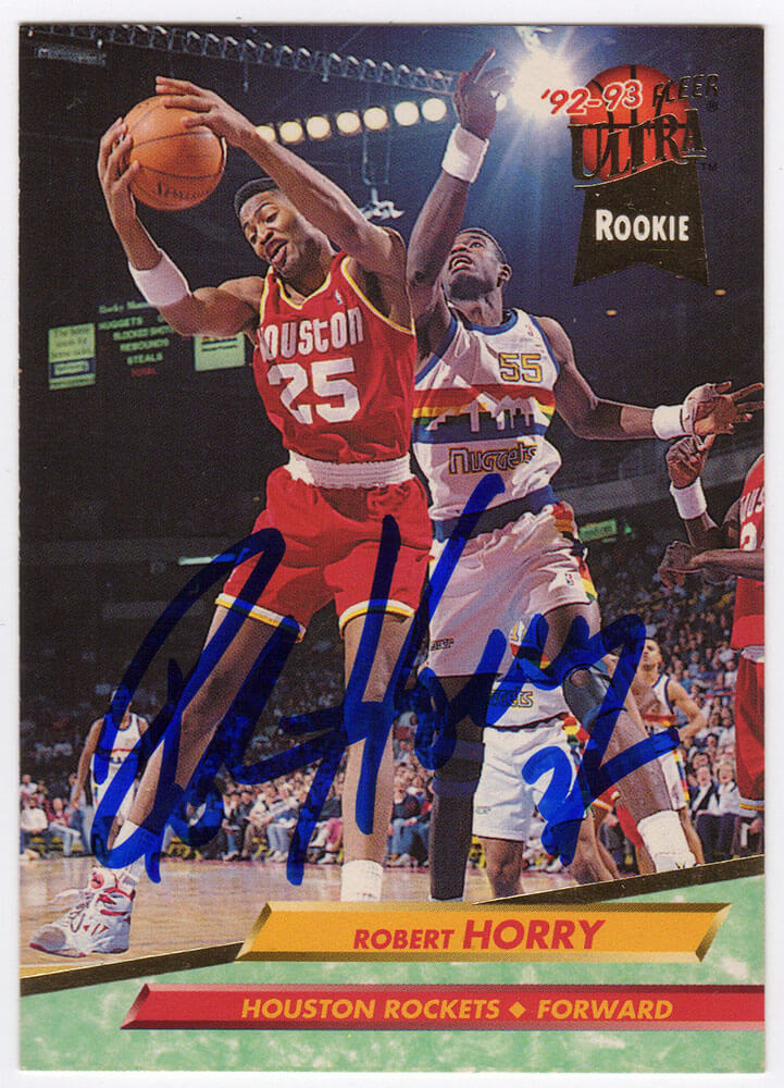 Robert Horry Signed Houston Rockets 1992 Fleer Ultra Rookie Basketball Card #271 - HORCAR201 - Robert Horry Signed Houston Rockets 1992 Fleer Ultra Rookie Basketball Card #271 product image