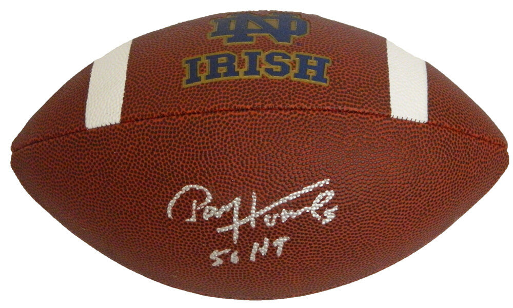 Paul Hornung Signed Notre Dame Rawlings NCAA Logo Football w/56 HT - HORFTB301 - Paul Hornung Signed Notre Dame Rawlings NCAA Logo Football w/56 HT product image