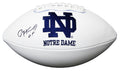 Paul Hornung Signed Notre Dame Rawlings White Logo Football w/56H - HORFTB306 - Paul Hornung Signed Notre Dame Rawlings White Logo Football w/56H product image