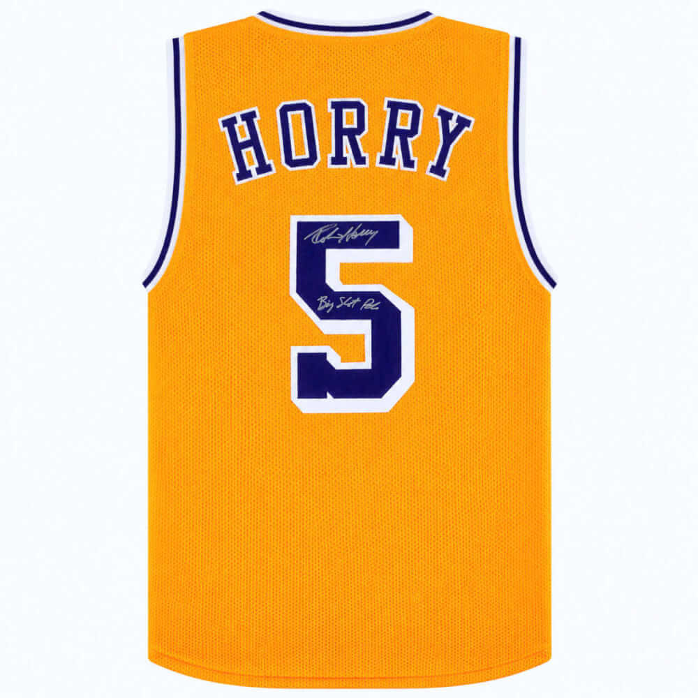 Robert Horry Signed Gold Custom Basketball Jersey w/Big Shot Rob - HORJRY212 - Robert Horry Signed Gold Custom Basketball Jersey w/Big Shot Rob product image