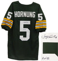 Paul Hornung Signed Green Custom Jersey w/HOF'86 - HORJRY300 - Paul Hornung Signed Green Custom Jersey w/HOF'86 product image