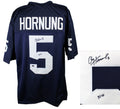 Paul Hornung Signed Navy Throwback Custom Football Jersey w/56H - HORJRY303 - Paul Hornung Signed Navy Throwback Custom Football Jersey w/56H product image