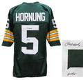 Paul Hornung Signed Green Throwback Custom Football Jersey w/HOF'86 (JSA) - HORJRY304 - Paul Hornung Signed Green Throwback Custom Football Jersey w/HOF'86 (JSA) product image