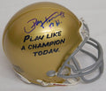 Paul Hornung Signed Notre Dame Play Like A Champion Today Logo Riddell Mini Helmet w/56H - HORMIN303 - Paul Hornung Signed Notre Dame Play Like A Champion Today Logo Riddell Mini Helmet w/56H product image