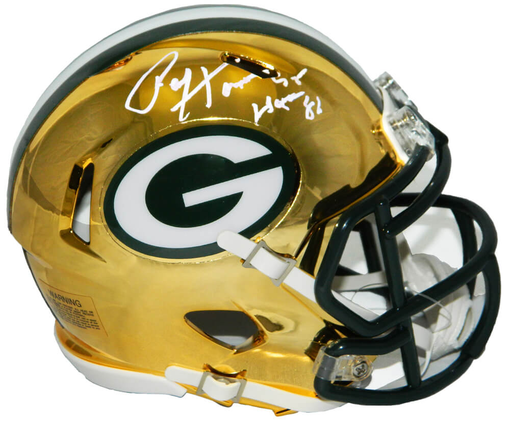 Paul Hornung Signed Green Bay Packers Chrome Riddell Mini Helmet w/HOF'86 - HORMIN304 - Paul Hornung Signed Green Bay Packers Chrome Riddell Mini Helmet w/HOF'86 product image