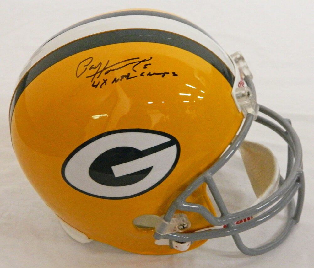 Paul Hornung Signed Packers T/B Riddell Full Size Replica Helmet w/4x NFL Champs - HORREP301 - Paul Hornung Signed Packers T/B Riddell Full Size Replica Helmet w/4x NFL Champs product image
