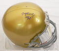 Paul Hornung Signed Notre Dame Riddell Full Size Replica Helmet w/56 HT - HORREP303 - Paul Hornung Signed Notre Dame Riddell Full Size Replica Helmet w/56 HT product image