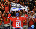 Marian Hossa Signed Chicago Blackhawks 2015 Stanley Cup Holding Trophy Back View 8x10 Photo - HOS08P406 - Marian Hossa Signed Chicago Blackhawks 2015 Stanley Cup Holding Trophy Back View 8x10 Photo product image