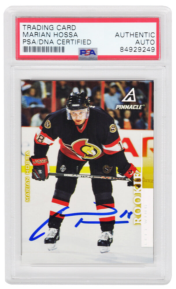Marian Hossa Signed Ottawa Senators 1997 Pinnacle Rookie Card #17 - (PSA Encapsulated) - HOSCAR403 - Marian Hossa Signed Ottawa Senators 1997 Pinnacle Rookie Card #17 - (PSA Encapsulated) product image