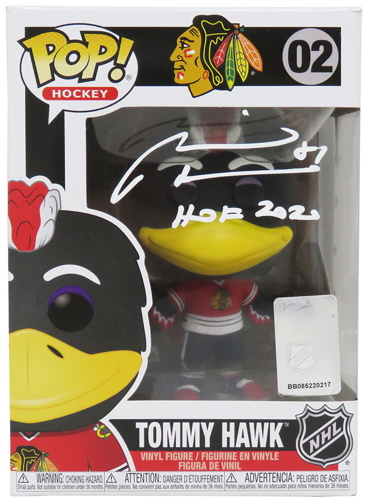 Marian Hossa Signed Chicago Blackhawks Tommy Hawk Mascot Funko Pop Doll #02 w/HOF 2020 - HOSFUN400 - Marian Hossa Signed Chicago Blackhawks Tommy Hawk Mascot Funko Pop Doll #02 w/HOF 2020 product image