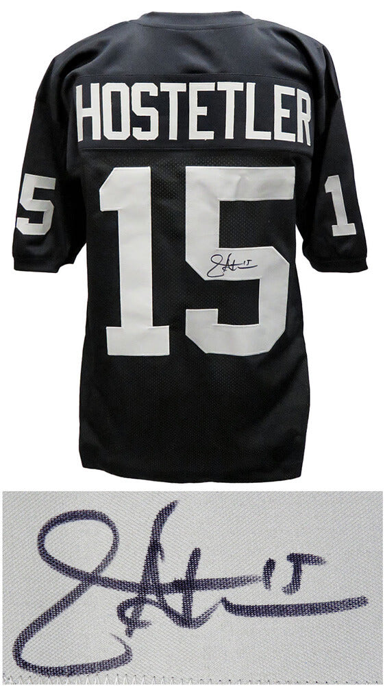 Jeff Hostetler Signed Black Custom Football Jersey - HOSJRY302 - Jeff Hostetler Signed Black Custom Football Jersey product image