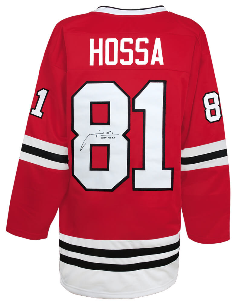 Marian Hossa Signed Red Custom Hockey Jersey w/HOF 2020 - HOSJRY404 - Marian Hossa Signed Red Custom Hockey Jersey w/HOF 2020 product image
