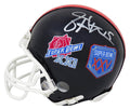 Jeff Hostetler Signed New York Giants Super Bowl XXI & XXV Champs Logo Riddell Mini Helmet - HOSMIN301 - Jeff Hostetler Signed New York Giants Super Bowl XXI & XXV Champs Logo Riddell Mini Helmet product image