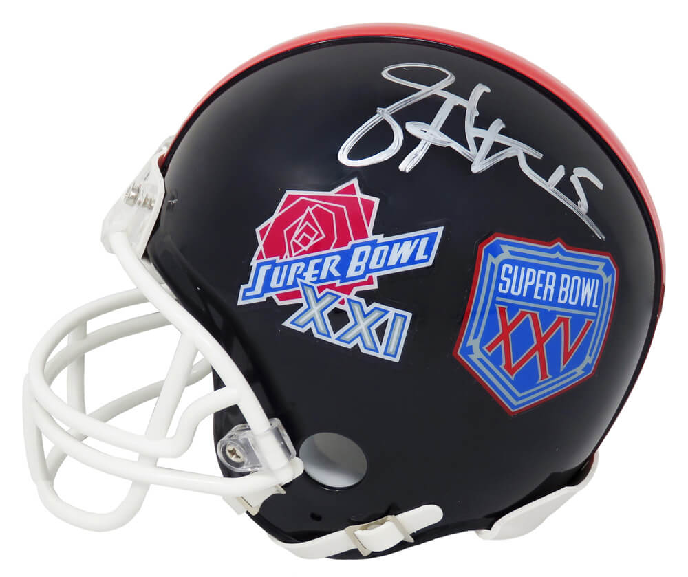 Jeff Hostetler Signed New York Giants Super Bowl XXI & XXV Champs Logo Riddell Mini Helmet - HOSMIN301 - Jeff Hostetler Signed New York Giants Super Bowl XXI & XXV Champs Logo Riddell Mini Helmet product image