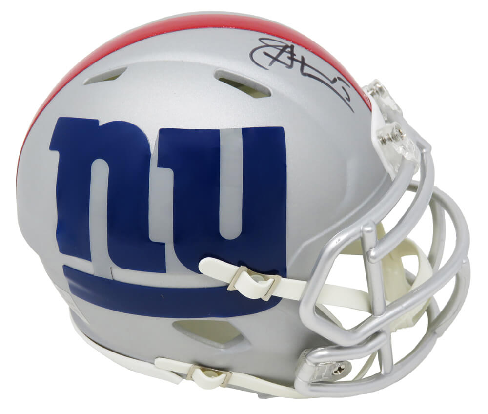 Jeff Hostetler Signed New York Giants AMP Alternate Series Riddell Speed Mini Helmet - HOSMIN302 - Jeff Hostetler Signed New York Giants AMP Alternate Series Riddell Speed Mini Helmet product image