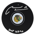 Marian Hossa Signed Chicago Blackhawks Logo Hockey Puck w/HOF 2020 - HOSPUC405 - Marian Hossa Signed Chicago Blackhawks Logo Hockey Puck w/HOF 2020 product image