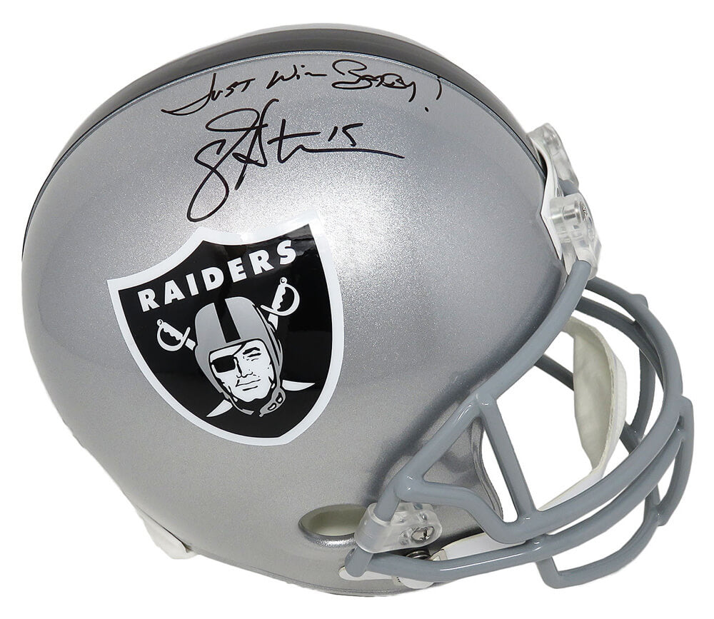 Jeff Hostetler Signed Raiders Riddell Full Size Replica Helmet w/Just Win, Baby! - HOSREP303 - Jeff Hostetler Signed Raiders Riddell Full Size Replica Helmet w/Just Win, Baby! product image