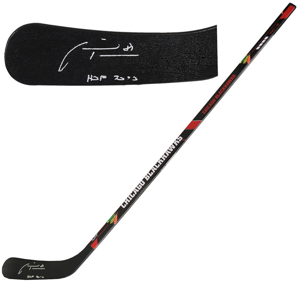 Marian Hossa Signed Chicago Blackhawks Logo 48 Inch Full Size Hockey Stick w/HOF 2020 - HOSSTK401 - Marian Hossa Signed Chicago Blackhawks Logo 48 Inch Full Size Hockey Stick w/HOF 2020 product image