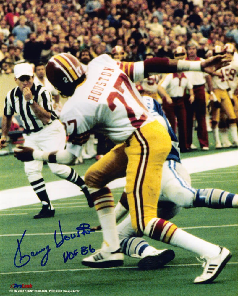 Kenny (Ken) Houston Signed Redskins Action 8x10 Photo w/HOF'86 - HOU08P300 - Kenny (Ken) Houston Signed Redskins Action 8x10 Photo w/HOF'86 product image