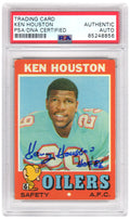 Ken Houston Signed Houston Oilers 1971 Topps Football Rookie Trading Card #113 - (PSA Encapsulated) - HOUCAR300 - Ken Houston Signed Houston Oilers 1971 Topps Football Rookie Trading Card #113 - (PSA Encapsulated) product image