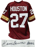 Ken Houston Signed Red Throwback Custom Football Jersey w/HOF'86 - HOUJRY300 - Ken Houston Signed Red Throwback Custom Football Jersey w/HOF'86 product image