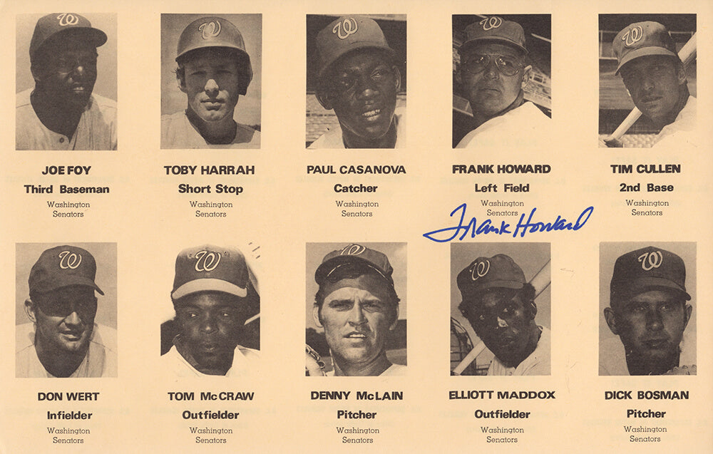 Frank Howard Signed 1971 Washington Senators Team Office of Traffic Safety 8x12 Uncut Sheet - HOW08P110 - Frank Howard Signed 1971 Washington Senators Team Office of Traffic Safety 8x12 Uncut Sheet product image