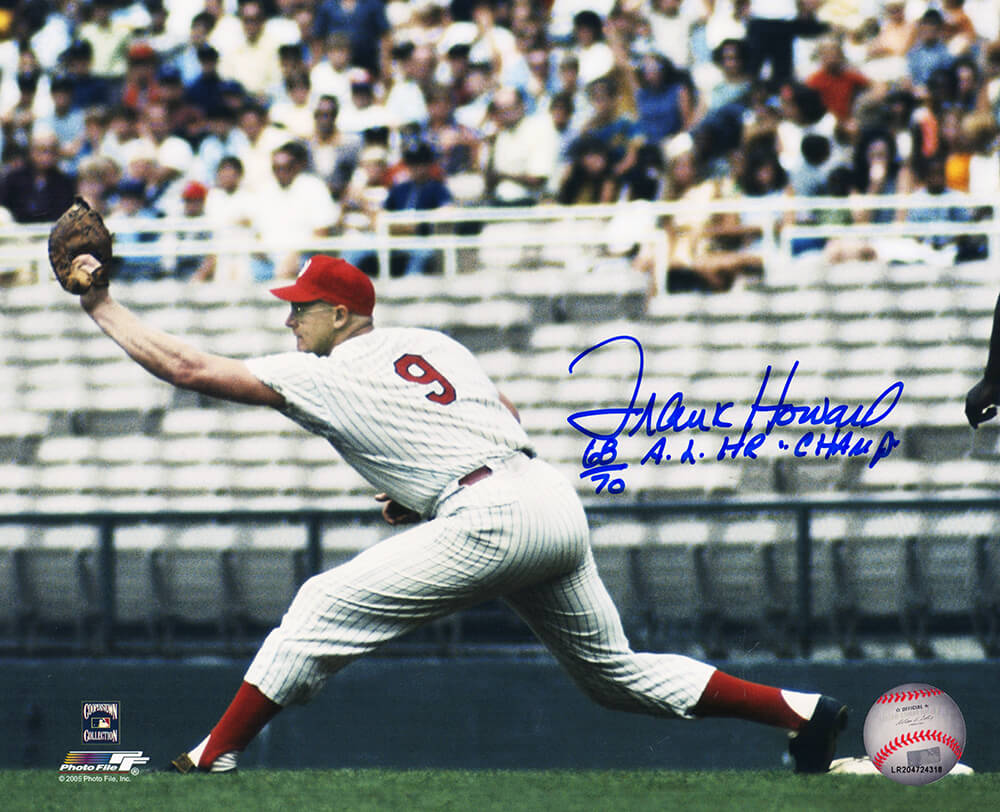 Frank Howard Signed Washington Senators Fielding 8x10 Photo w/68, 70 AL HR Champ - HOW08P121 - Frank Howard Signed Washington Senators Fielding 8x10 Photo w/68, 70 AL HR Champ product image