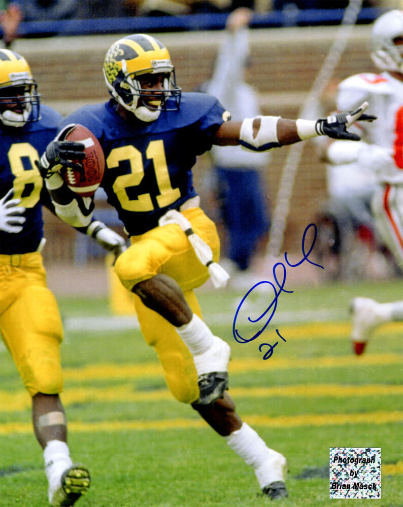 Desmond Howard Signed Michigan Wolverines Heisman Pose 8x10 Photo - HOW08P301 - Desmond Howard Signed Michigan Wolverines Heisman Pose 8x10 Photo product image