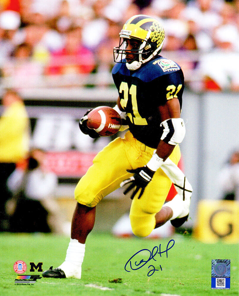 Desmond Howard Signed Michigan Wolverines Action 8x10 Photo - HOW08P302 - Desmond Howard Signed Michigan Wolverines Action 8x10 Photo product image
