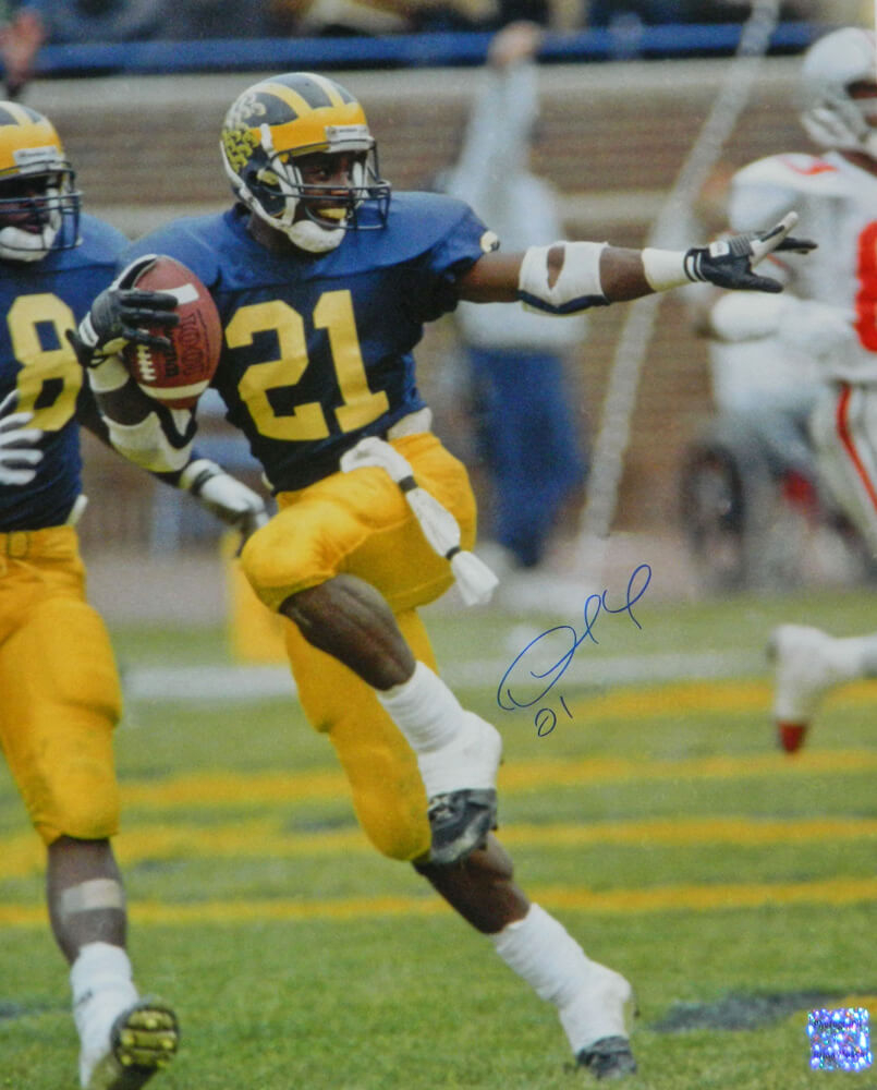 Desmond Howard Signed Michigan Wolverines Heisman Pose 16x20 Photo - HOW16P302 - Desmond Howard Signed Michigan Wolverines Heisman Pose 16x20 Photo product image