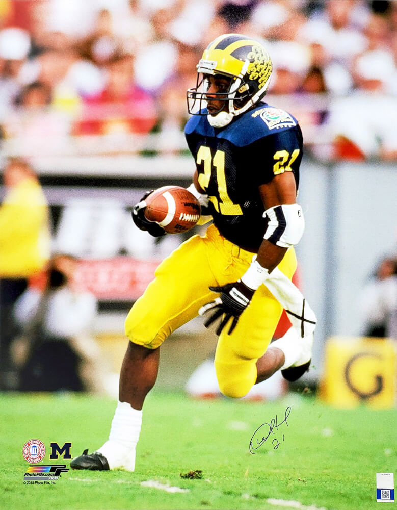 Desmond Howard Signed Michigan Wolverines Action 16x20 Photo - HOW16P303 - Desmond Howard Signed Michigan Wolverines Action 16x20 Photo product image