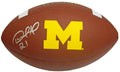 Desmond Howard Signed Michigan Wolverines Logo Wilson Football - HOWFTB303 - Desmond Howard Signed Michigan Wolverines Logo Wilson Football product image