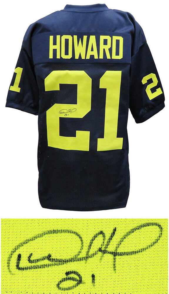 Desmond Howard Signed Navy Custom Football Jersey - HOWJRY303 - Desmond Howard Signed Navy Custom Football Jersey product image