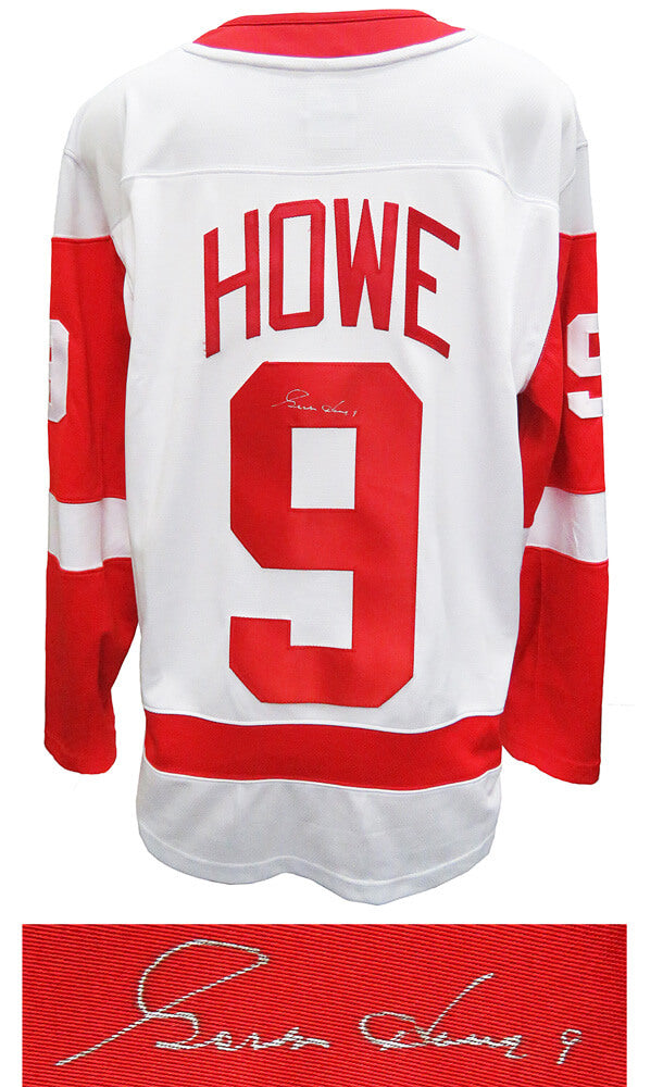 Gordie Howe Signed Detroit Red Wings White Fanatics Premier Hockey Jersey - HOWJRY405 - Gordie Howe Signed Detroit Red Wings White Fanatics Premier Hockey Jersey product image