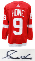 Gordie Howe Signed Detroit Red Wings Red Adidas Premier Hockey Jersey With Fight Strap - HOWJRY406 - Gordie Howe Signed Detroit Red Wings Red Adidas Premier Hockey Jersey With Fight Strap product image