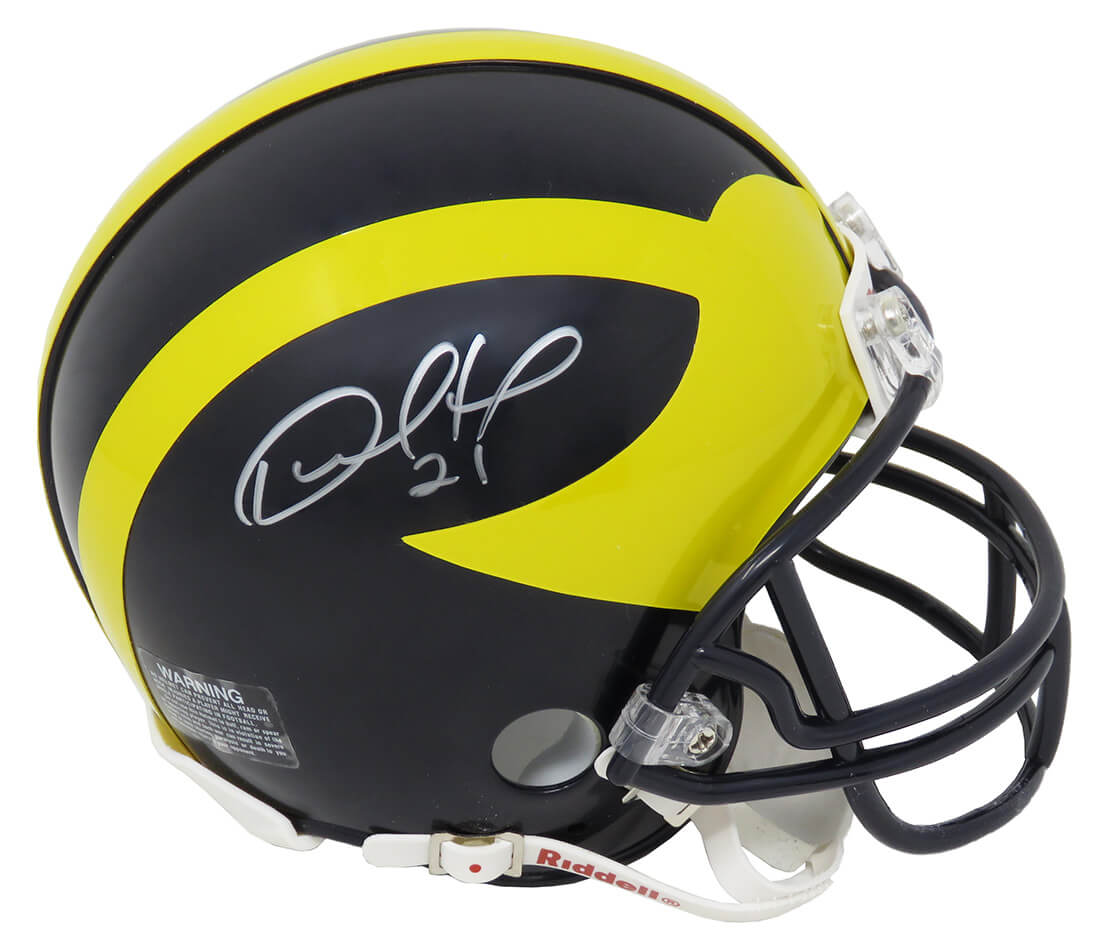 Desmond Howard Signed Michigan Mini Helmet - HOWMIN301 - Desmond Howard Signed Michigan Mini Helmet product image